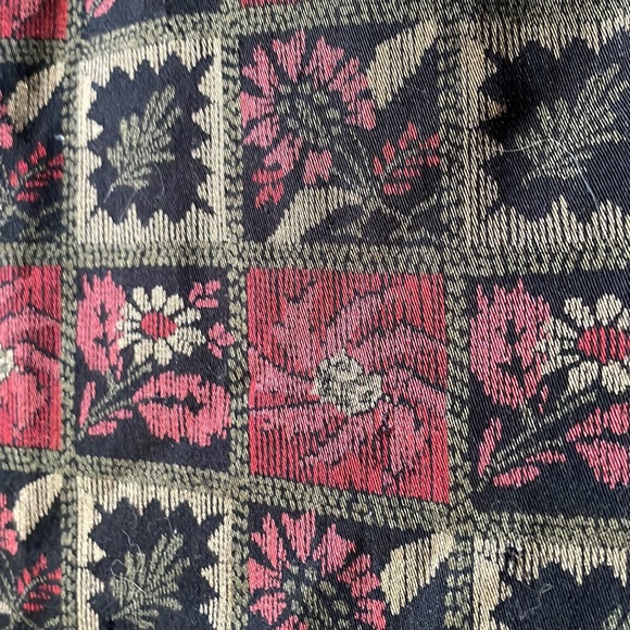 Vintage Doncaster patchwork botanical printed long sleeve button down blouse - Picture 6 of 6